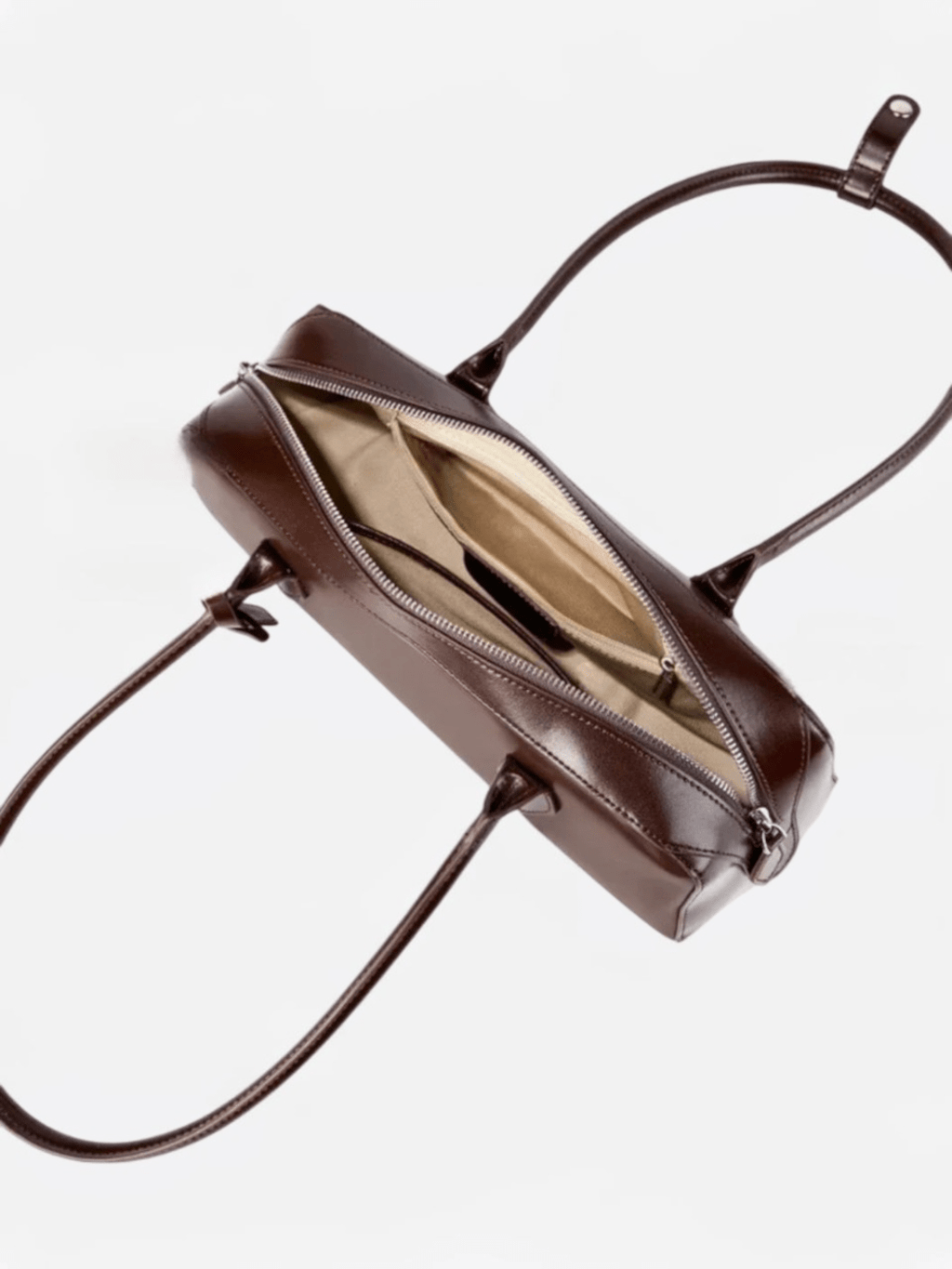 Elongated Leather Shoulder Bag - Oreela