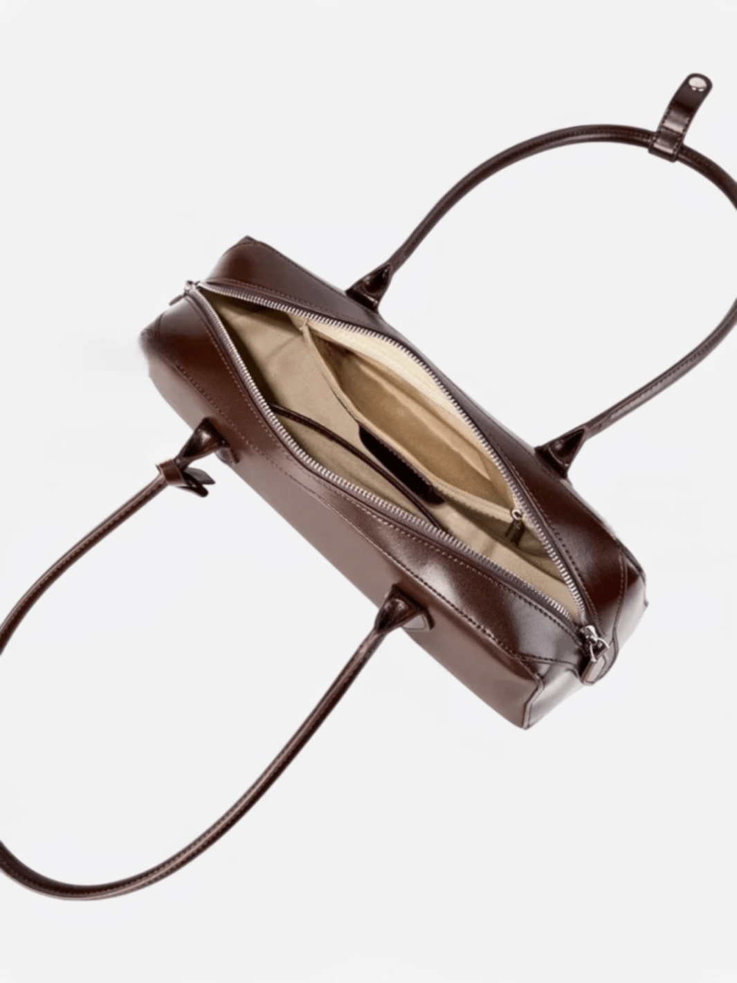 Elongated Leather Shoulder Bag - Oreela