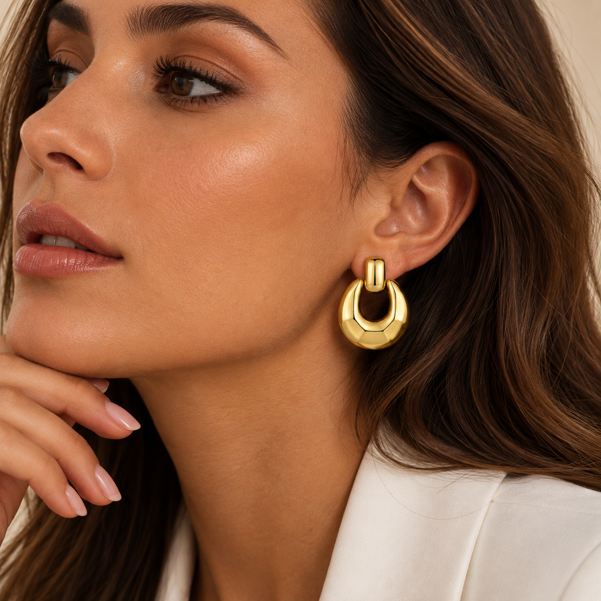 Gold Plated Hoops