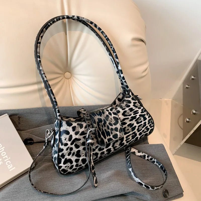 French Style Leopard Print Underarm Bag - Oreela