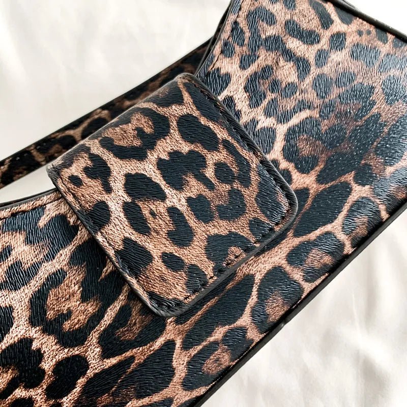 French Style Leopard Print Underarm Bag - Oreela
