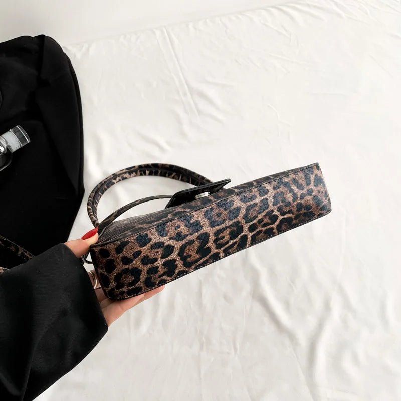 French Style Leopard Print Underarm Bag - Oreela