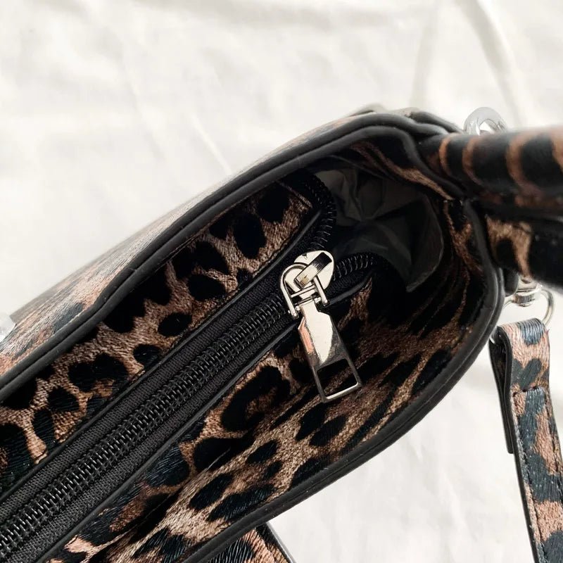 French Style Leopard Print Underarm Bag - Oreela