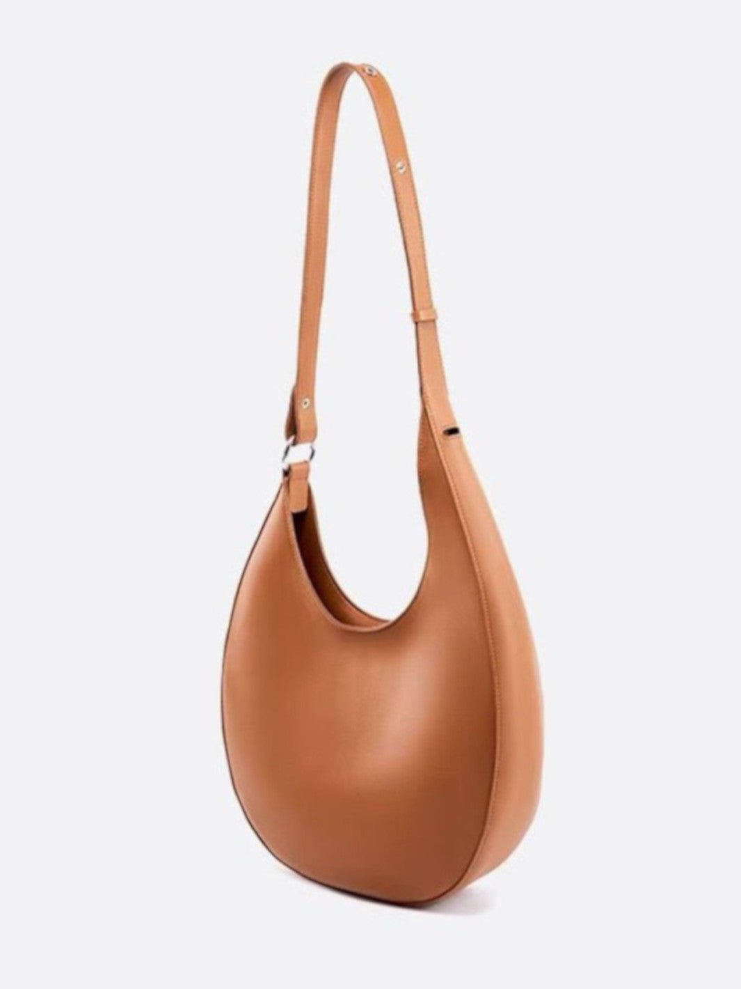 Half - Moon Minimalist Leather Crossbody Bag - Oreela