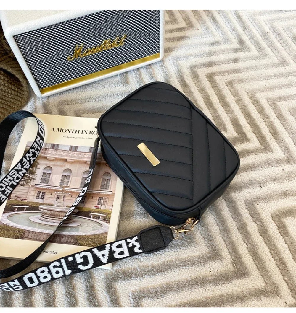 High quality women's PU rolling strip camera bag - Oreela