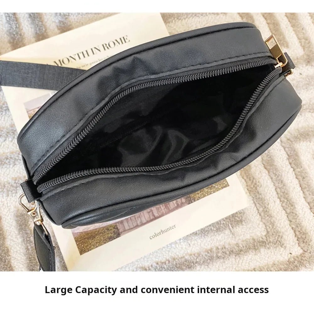 High quality women's PU rolling strip camera bag - Oreela