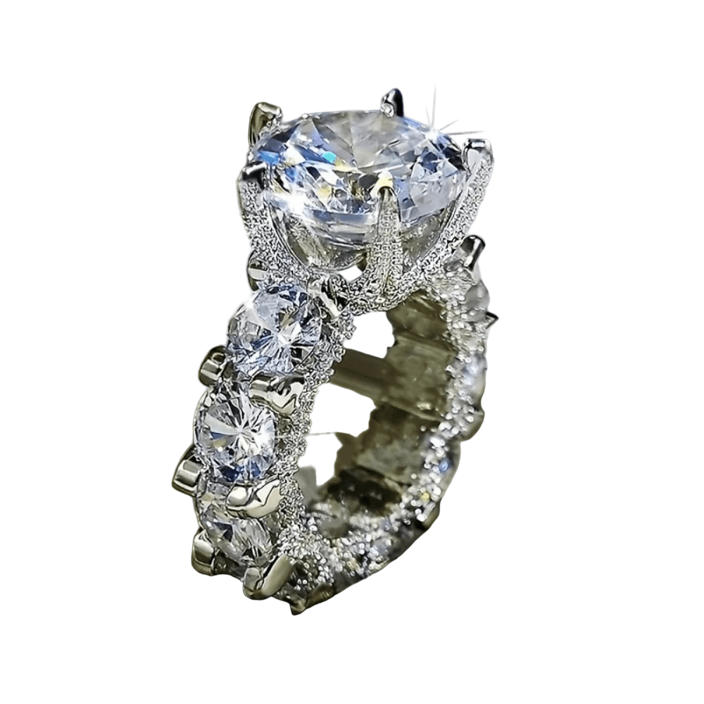 Hot Selling Silver Plated Ring.Zircon Jewelry Wedding Engagement Ring Wholesale Size 6 - 10 - Oreela