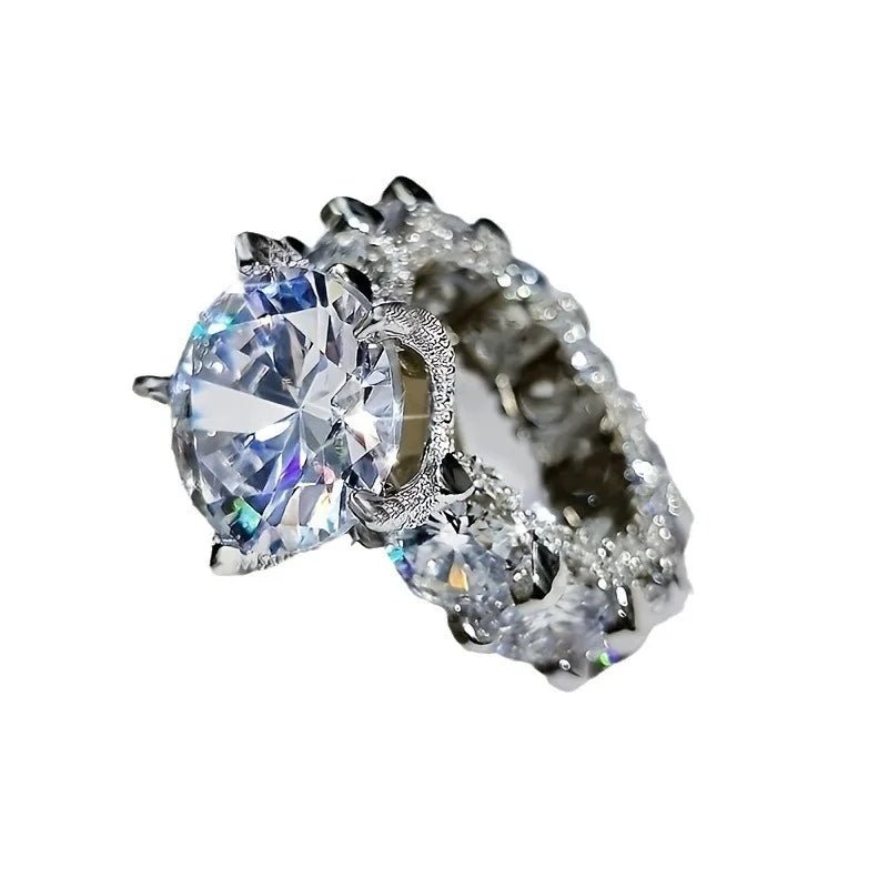 Hot Selling Silver Plated Ring.Zircon Jewelry Wedding Engagement Ring Wholesale Size 6 - 10 - Oreela