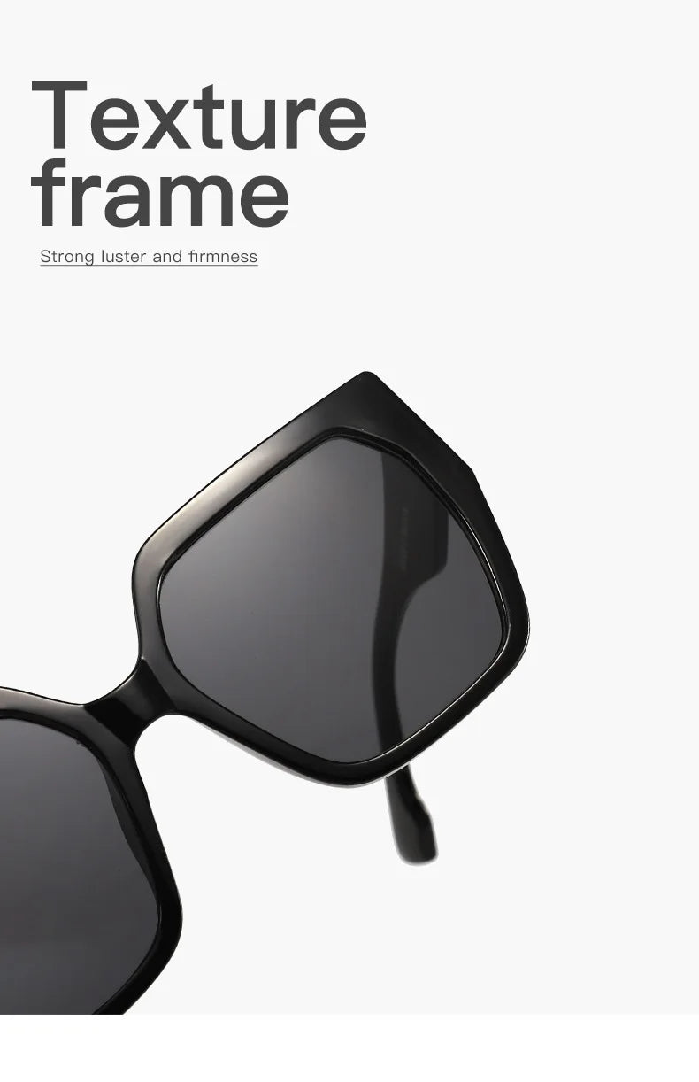 Large Frame Square Sunglasses For Women Trendy Brand Designer - Oreela