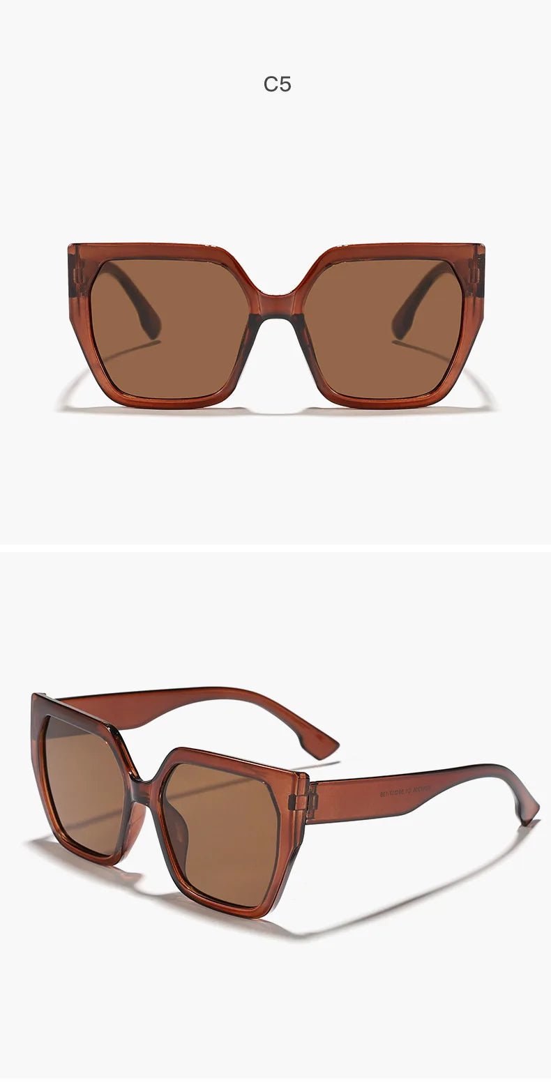 Large Frame Square Sunglasses For Women Trendy Brand Designer - Oreela
