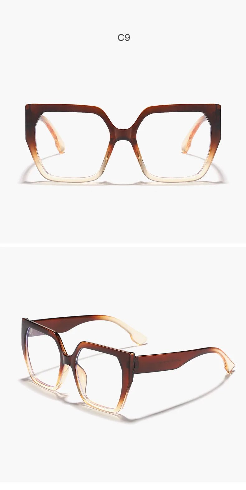 Large Frame Square Sunglasses For Women Trendy Brand Designer - Oreela