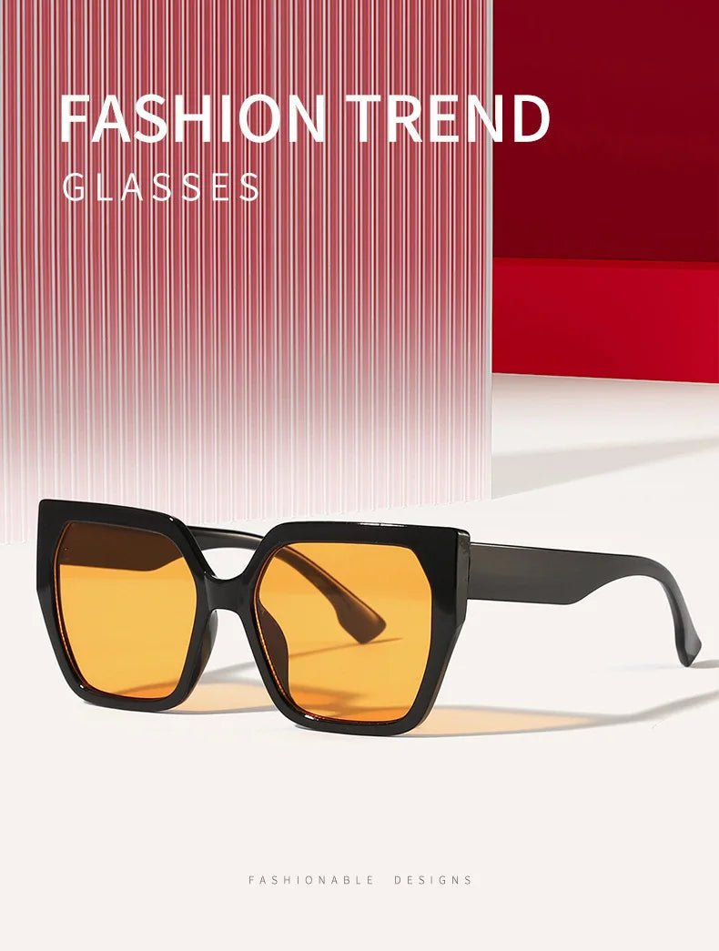 Large Frame Square Sunglasses For Women Trendy Brand Designer - Oreela
