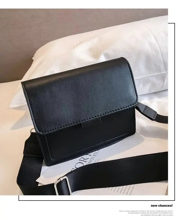 Leather Crossbody Bag Messenger Flap Bag - Oreela