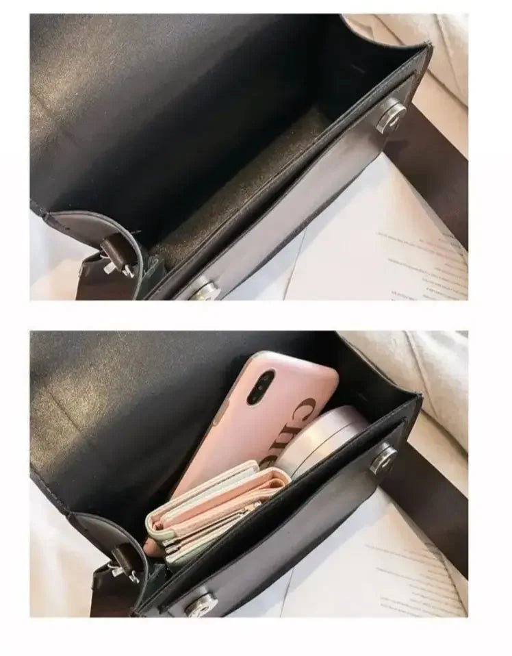 Leather Crossbody Bag Messenger Flap Bag - Oreela