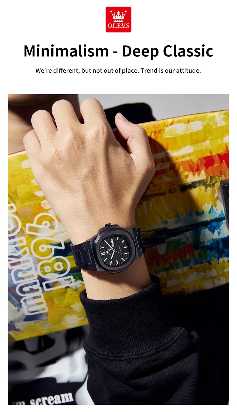 Luxury Luminous Watch for Men White Resin - Oreela