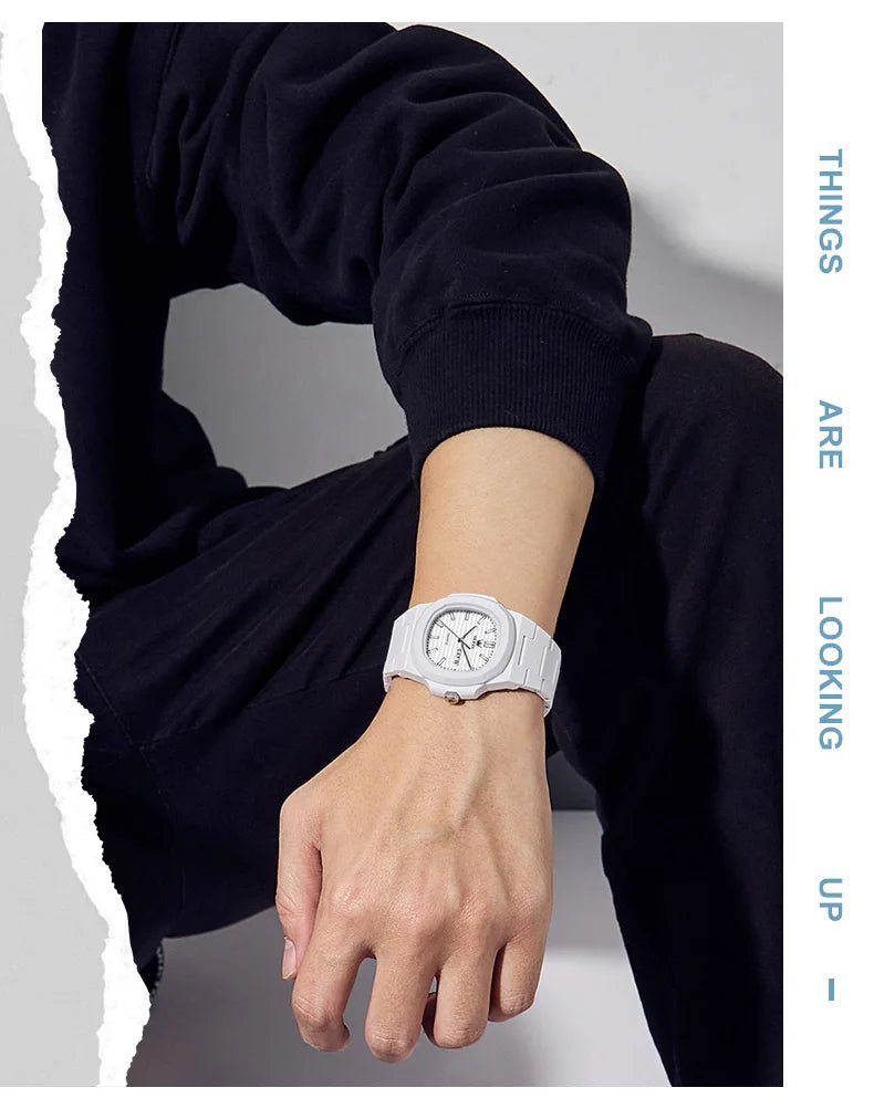 Luxury Luminous Watch for Men White Resin - Oreela