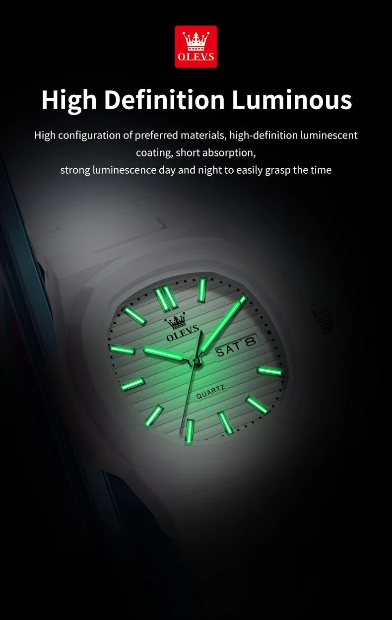 Luxury Luminous Watch for Men White Resin - Oreela