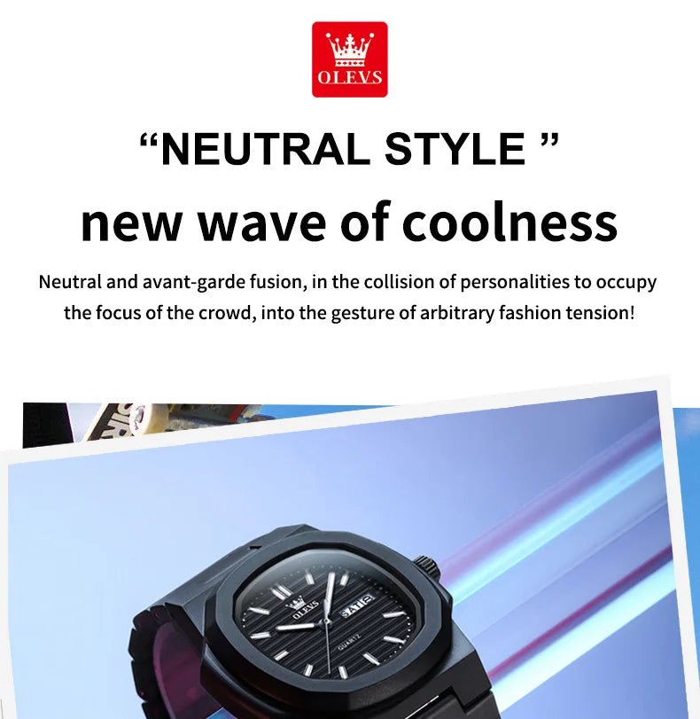 Luxury Luminous Watch for Men White Resin - Oreela