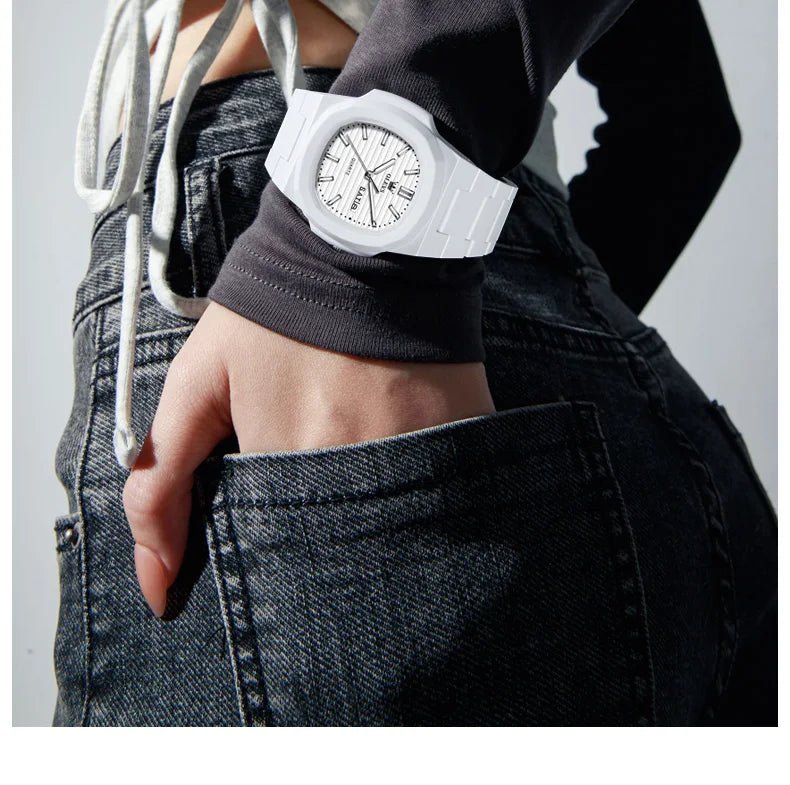 Luxury Luminous Watch for Men White Resin - Oreela