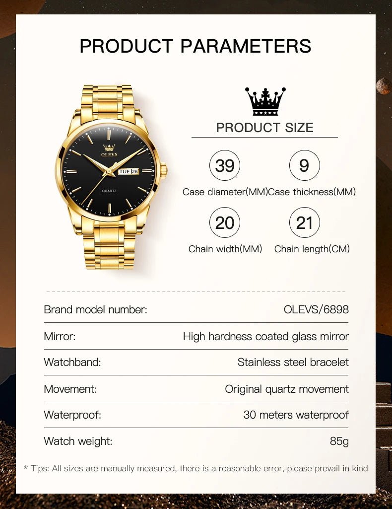 Luxury Men's Classic Wrist Watch - Oreela