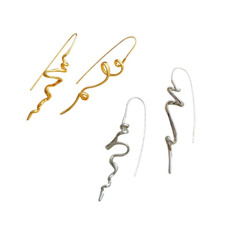 Abstract Three - Dimensional Design Earrings - Oreela