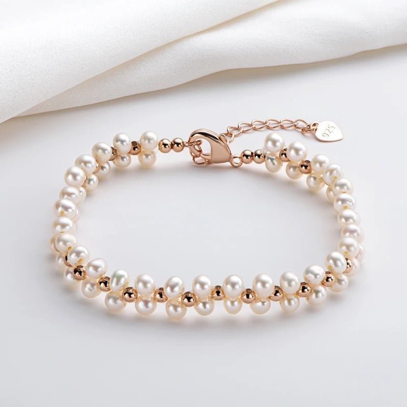 Double Layer Pearl Bracelet - Oreela
