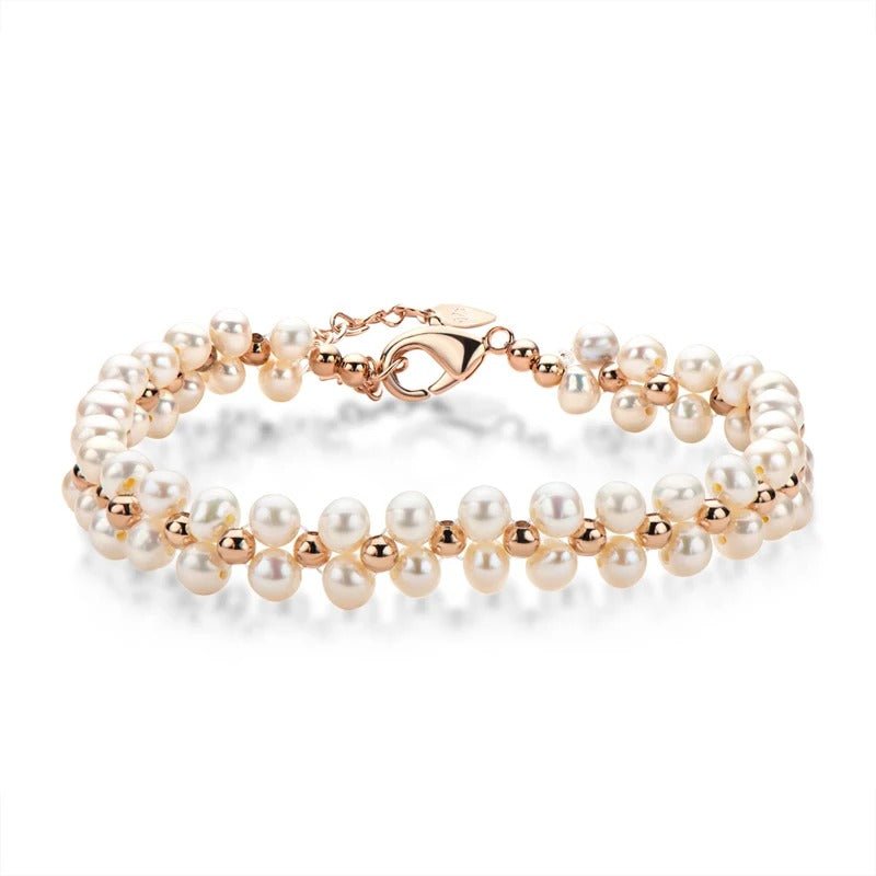 Double Layer Pearl Bracelet - Oreela