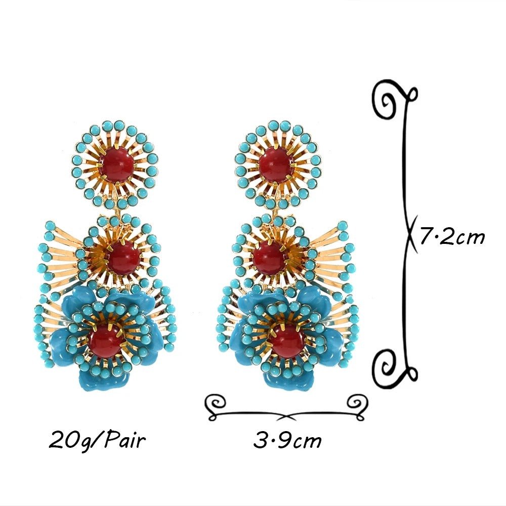 Bohemian Resin Beaded Earrings - Oreela