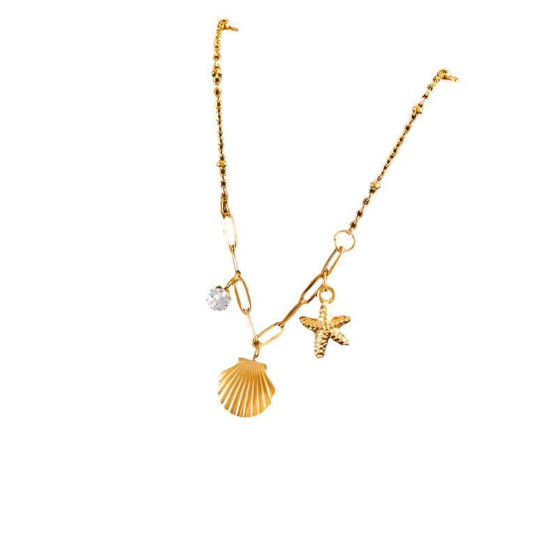 Elegant Sea Shell Pendant Necklace - Oreela