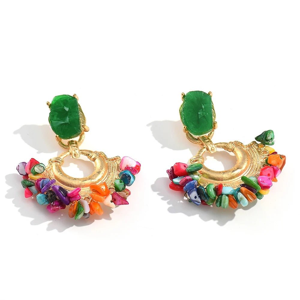 Vintage Rhinestone Drop Earrings - Oreela