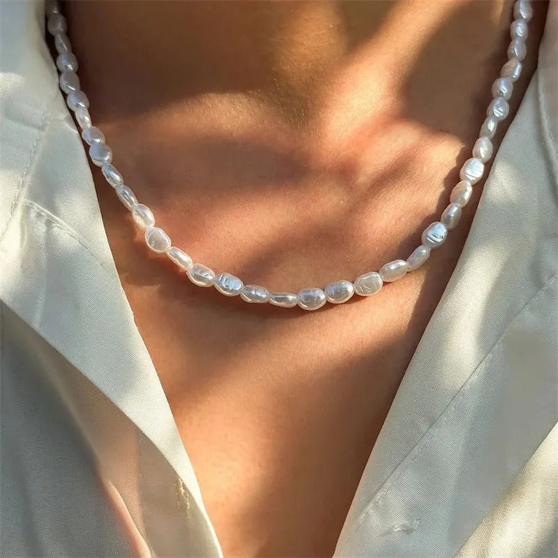 White Royal Pearl Necklace - Oreela
