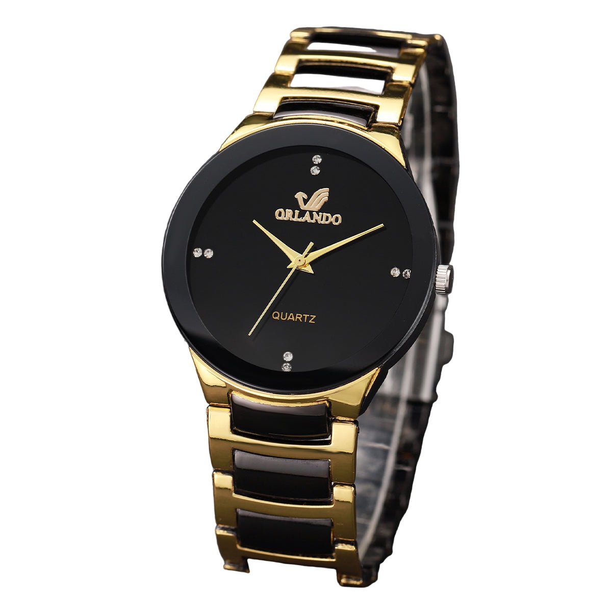 Men’s Black Stainless Steel Quartz Watch - Oreela