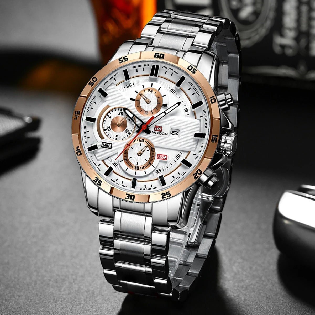 Men’s Racing Style Sports Quartz Watch - Oreela