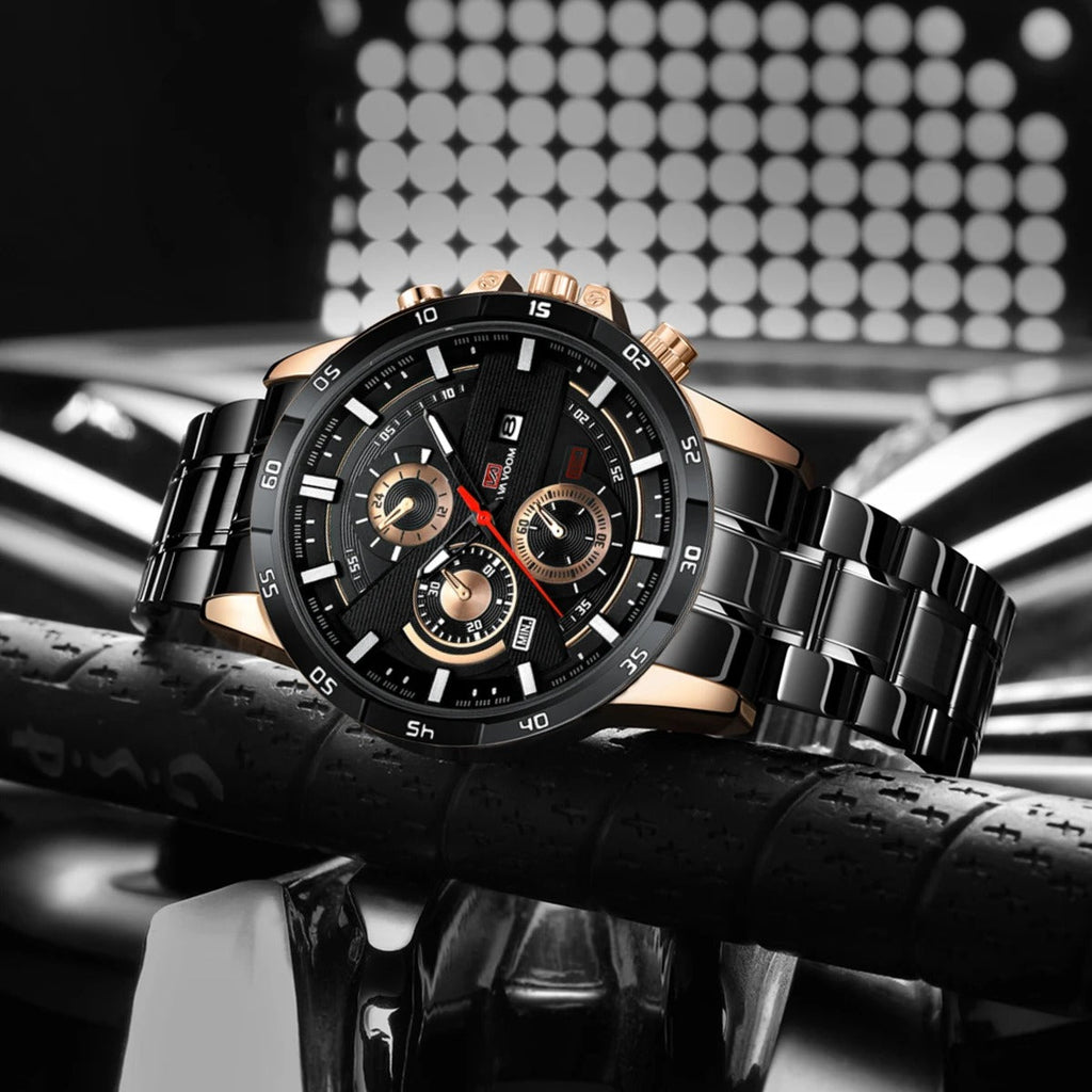 Men’s Racing Style Sports Quartz Watch - Oreela