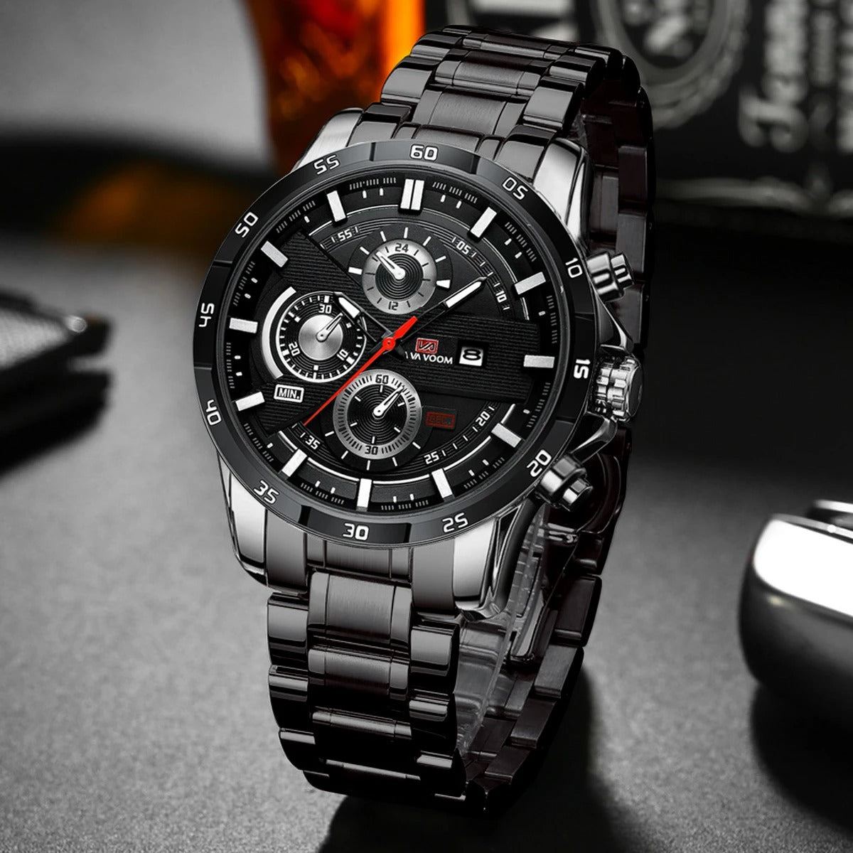 Men’s Racing Style Sports Quartz Watch - Oreela