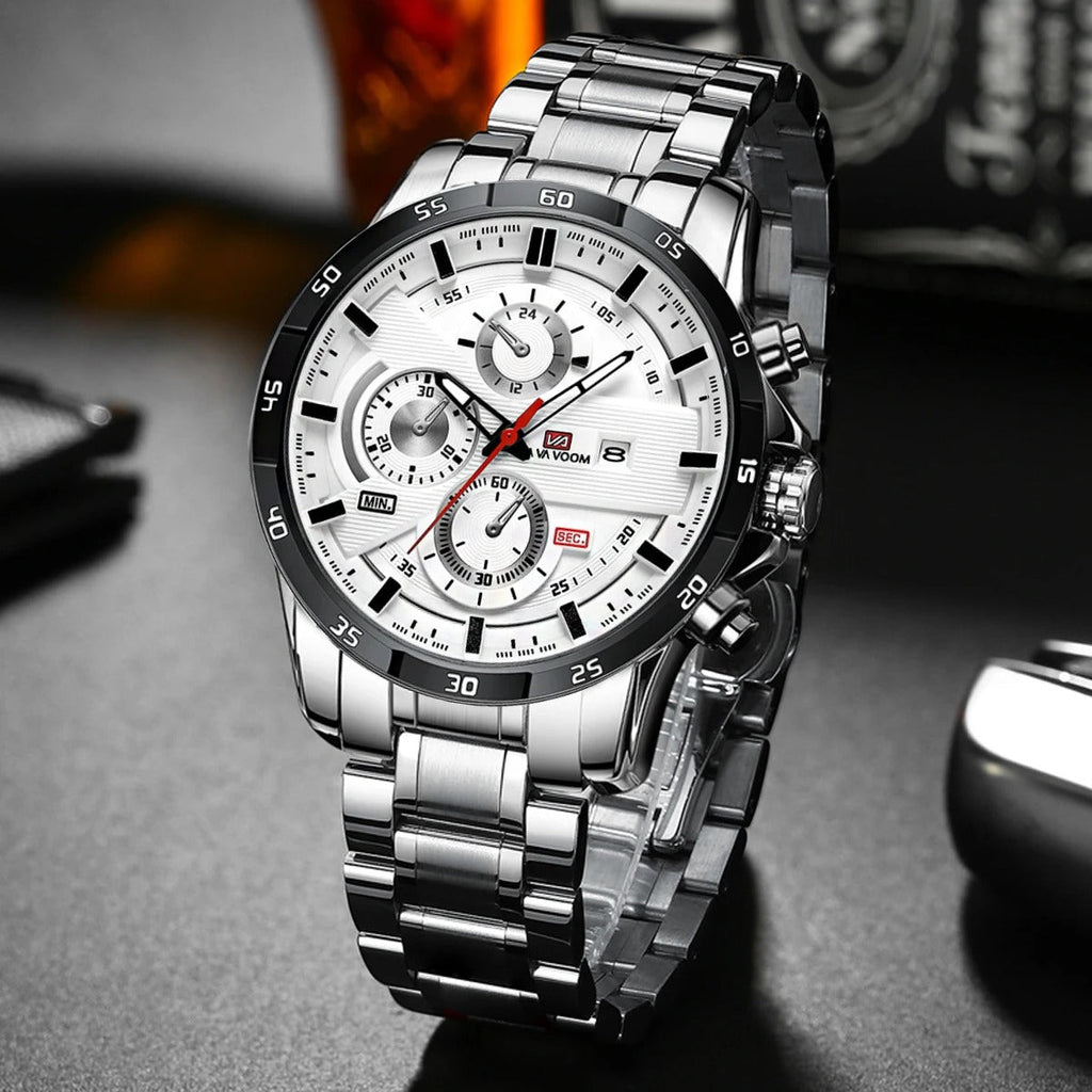 Men’s Racing Style Sports Quartz Watch - Oreela