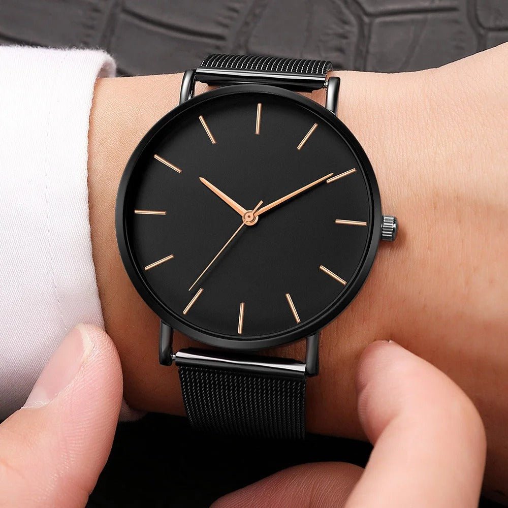 Men’s Ultra Thin Mesh Strap Quartz Watch - Oreela