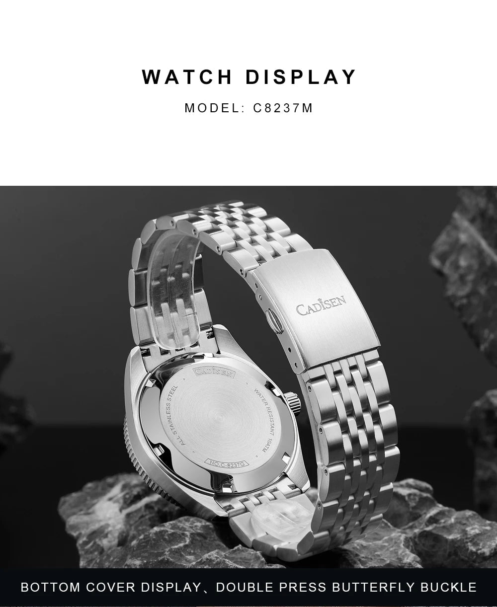 NEW 2025 CADISEN Men's Watch NH35A Ceramic Bezel 10Bar Waterproof - Oreela