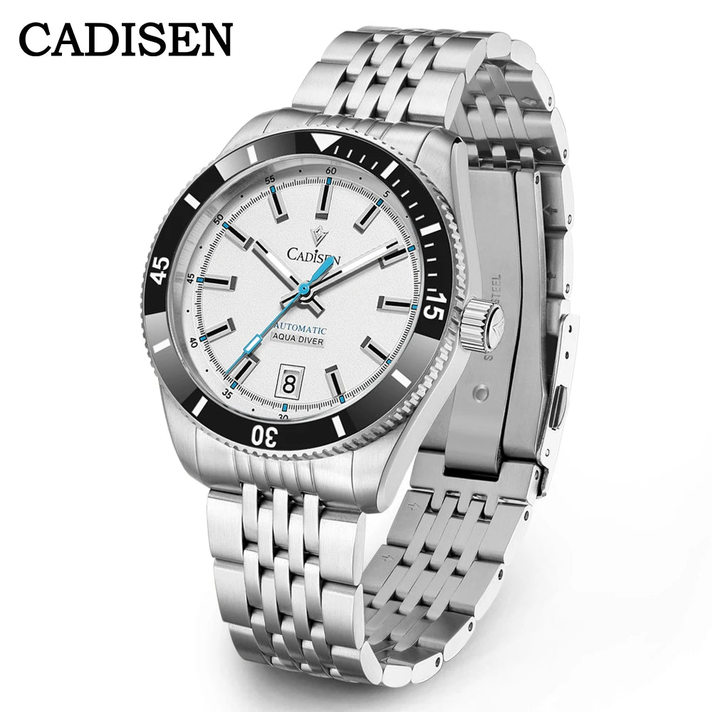 NEW 2025 CADISEN Men's Watch NH35A Ceramic Bezel 10Bar Waterproof - Oreela