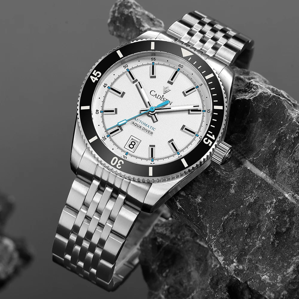 NEW 2025 CADISEN Men's Watch NH35A Ceramic Bezel 10Bar Waterproof - Oreela