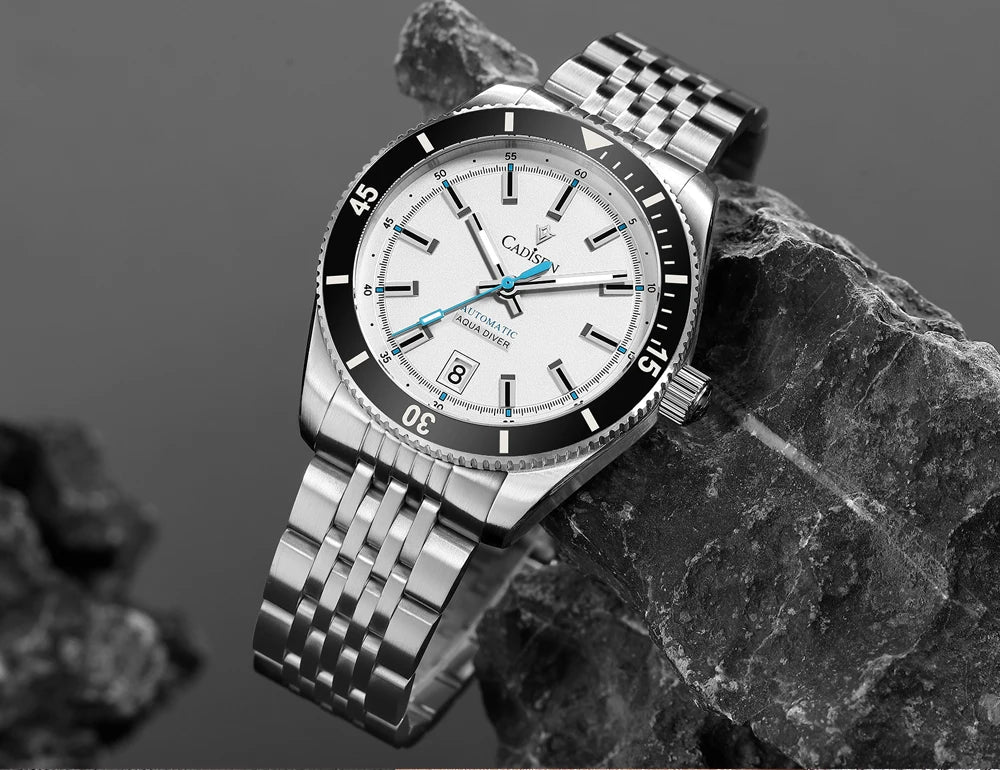 NEW 2025 CADISEN Men's Watch NH35A Ceramic Bezel 10Bar Waterproof - Oreela