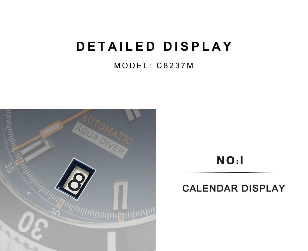 NEW 2025 CADISEN Men's Watch NH35A Ceramic Bezel 10Bar Waterproof - Oreela