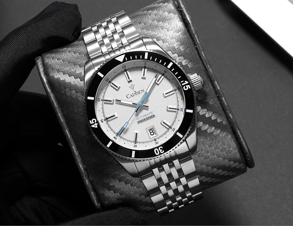 NEW 2025 CADISEN Men's Watch NH35A Ceramic Bezel 10Bar Waterproof - Oreela