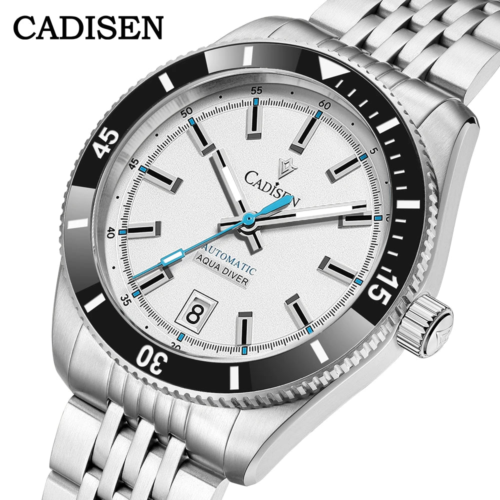 NEW 2025 CADISEN Men's Watch NH35A Ceramic Bezel 10Bar Waterproof - Oreela