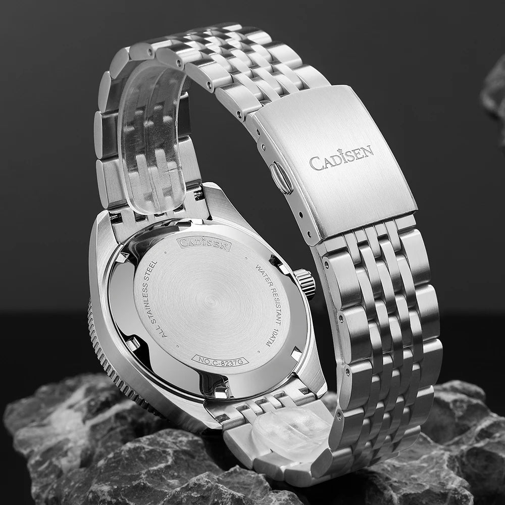 NEW 2025 CADISEN Men's Watch NH35A Ceramic Bezel 10Bar Waterproof - Oreela