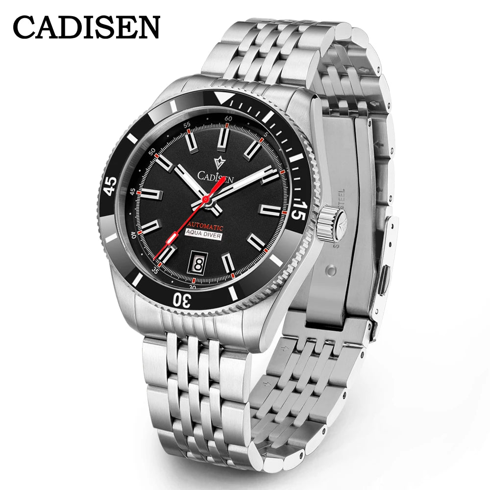 NEW 2025 CADISEN Men's Watch NH35A Ceramic Bezel 10Bar Waterproof - Oreela