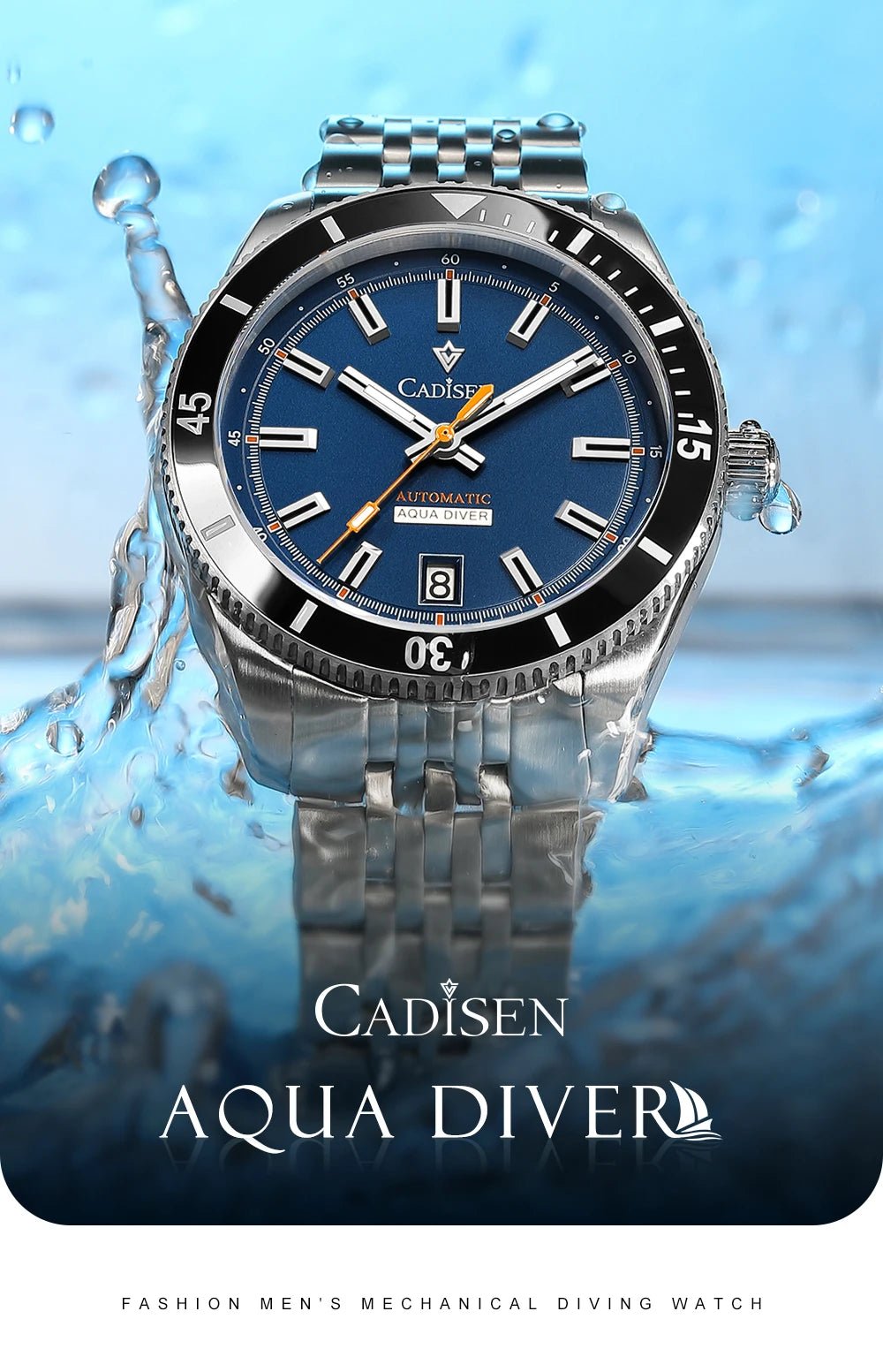 NEW 2025 CADISEN Men's Watch NH35A Ceramic Bezel 10Bar Waterproof - Oreela