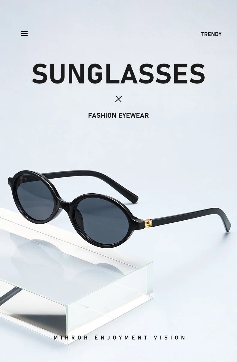 New Retro Oval Sunglasses High - end Fashion - Oreela
