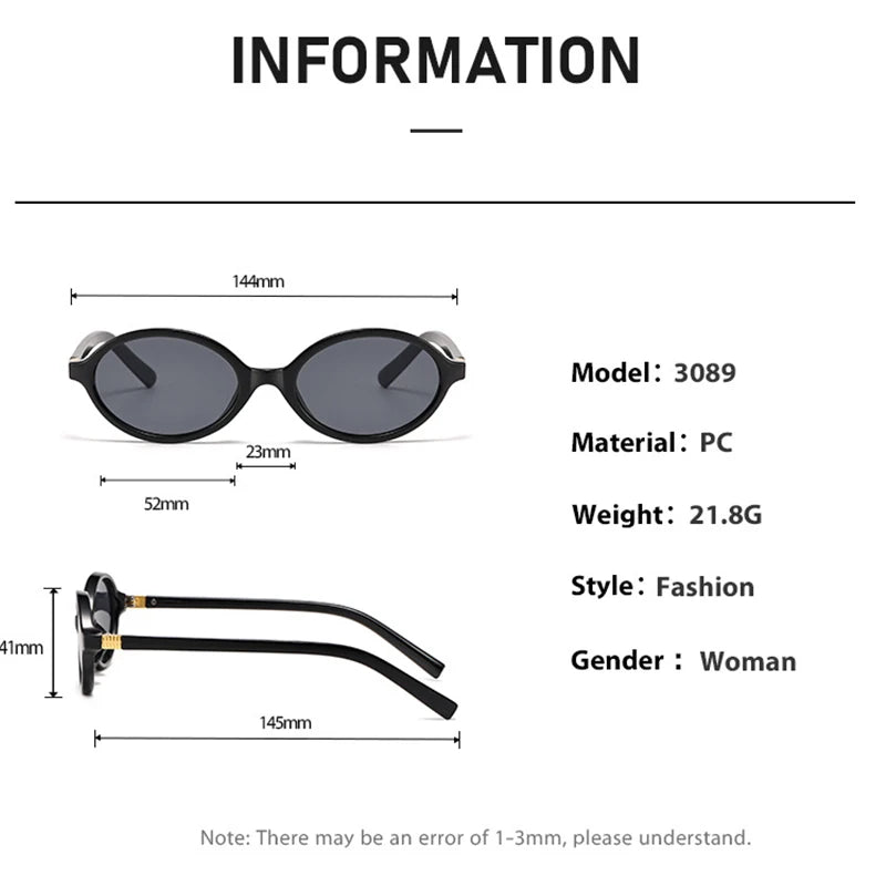 New Retro Oval Sunglasses High - end Fashion - Oreela