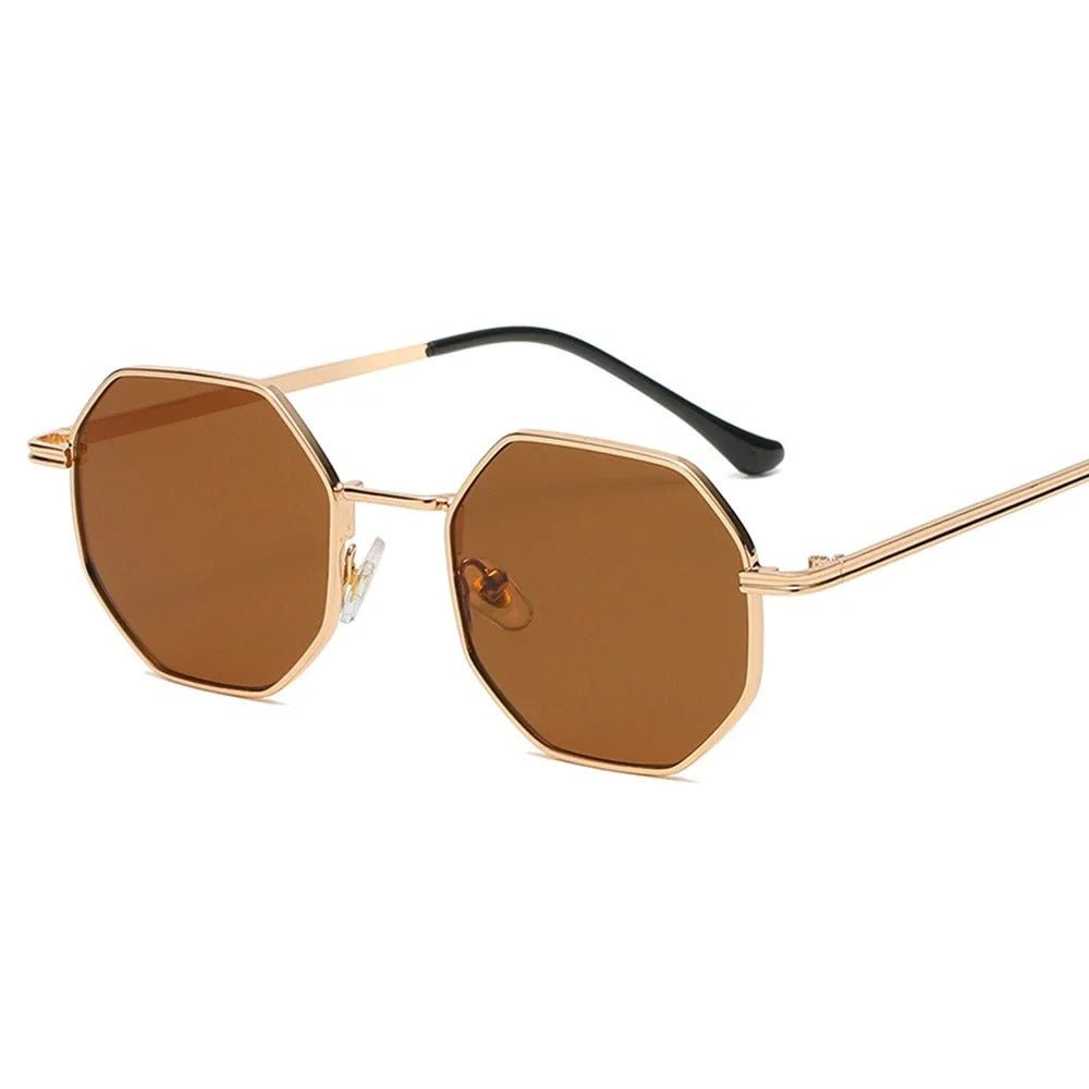 Octagonal Retro Sunglasses with UV Protection - Oreela